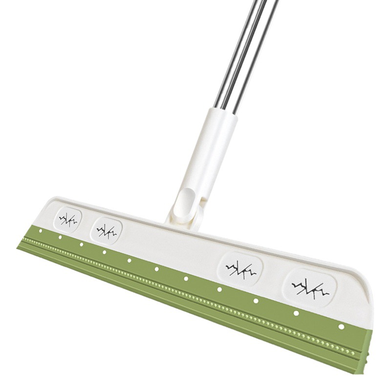 Multifuncional piso de silicona raspador cocina baño piso escoba telescópica giratoria vidrio limpiaparabrisas perezoso escoba