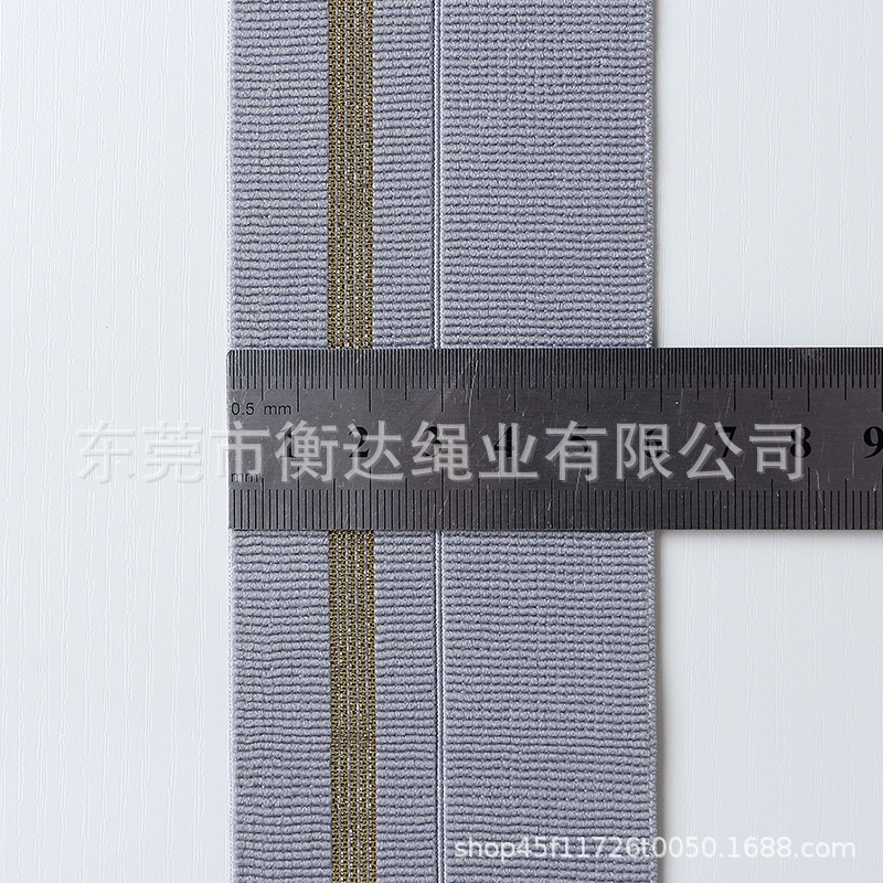 Fábrica de venta al por mayor 6cm costillas de color dobladas elásticas bordes de oro ropa interior pantalones cintura elástica