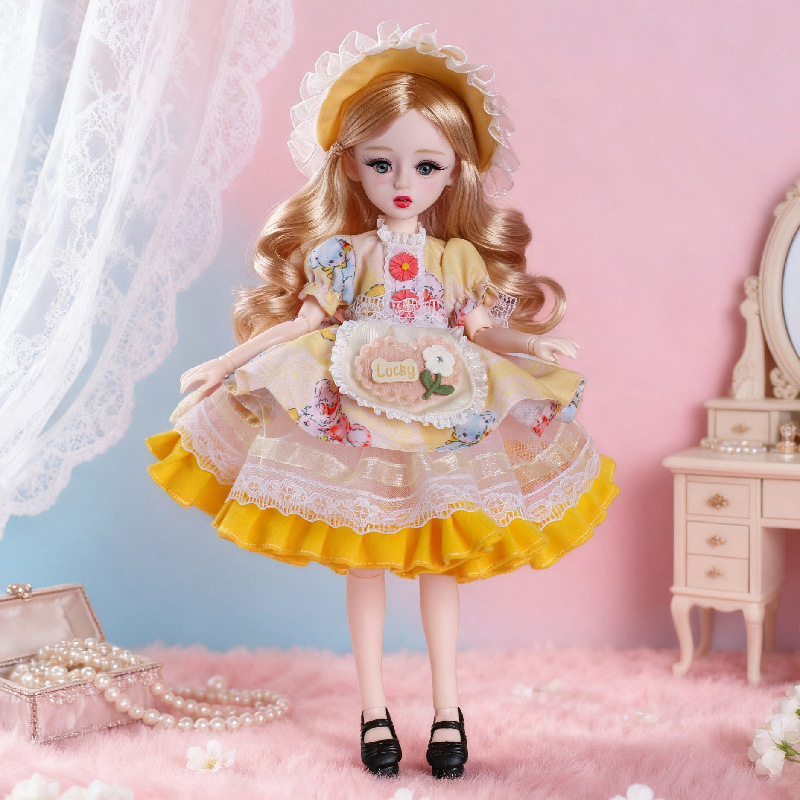 Prinsessklänning för 32cm bjd docka outfit för flickor_voghion.com