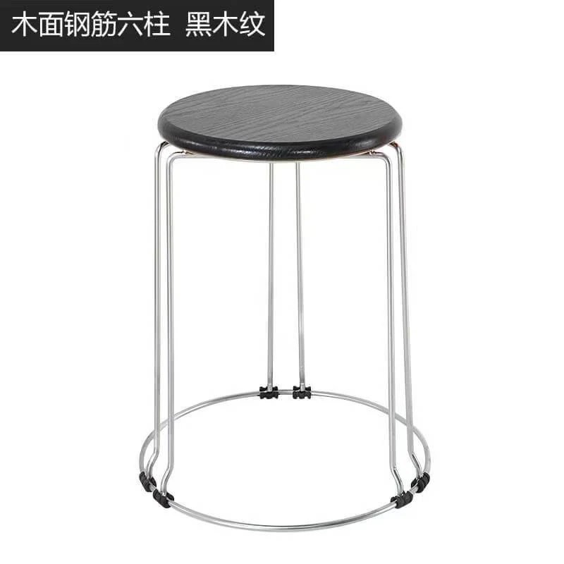 45cm 높은 6열 검정색 나뭇결 표면