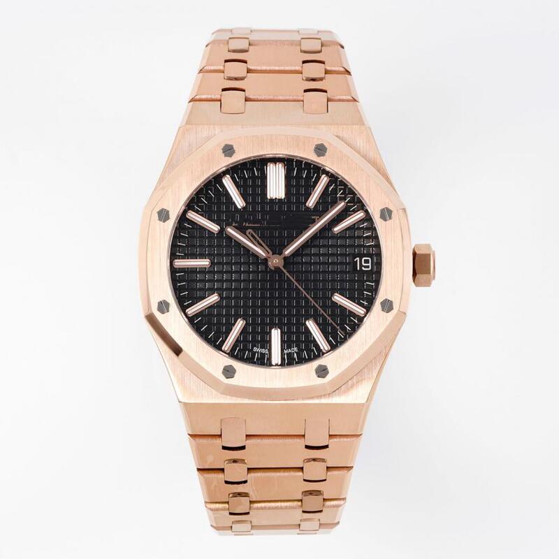 Aijia Pi Ap Royal Oak 15500 15510 Fully Automatic Mechanical Watch for Men with Stainless Steel Band and Octagonal Porthole Dial Aijia Pi Ap Royal Oak 15500 15510 Fully Automatic Mechanical Watch for Men with Stainless Steel Band and Octagonal Porthole Dial