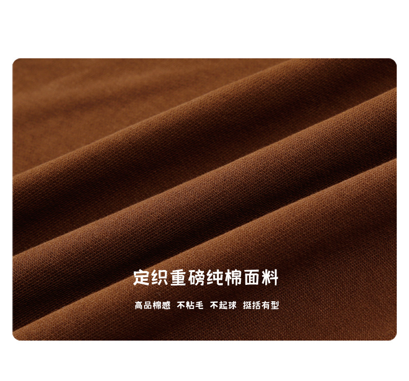 登爵男装2022秋季新款 重磅380克高品纯色全棉卫衣 圆领