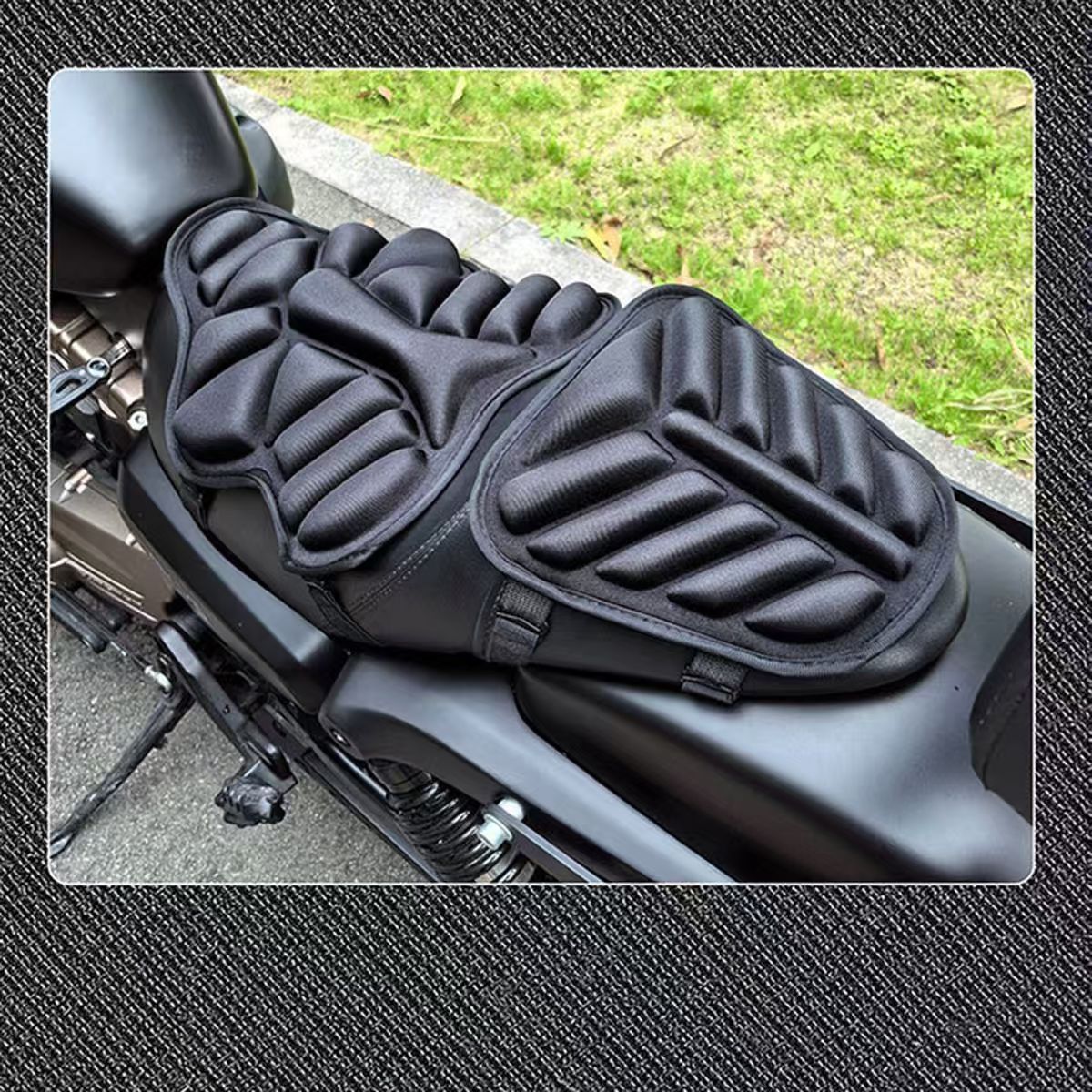 Electric Motorcycle 3D Shock-Absorbing Seat Cushion Cover, Heat-Insulating and Sun-Proof, Suitable for All Seasons, Electric Bike Seat Cushion for Long-Distance Riding