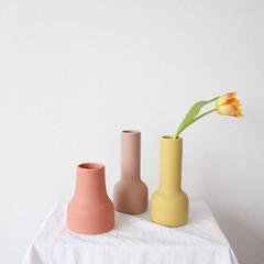 北歐ins風陶瓷小花瓶擺件粉色客廳餐桌插花花藝裝飾品小清新花器