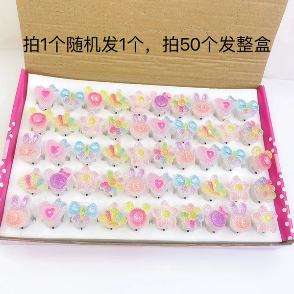 8#Broken Diamond Bow Love Love Laughing Ring Random One