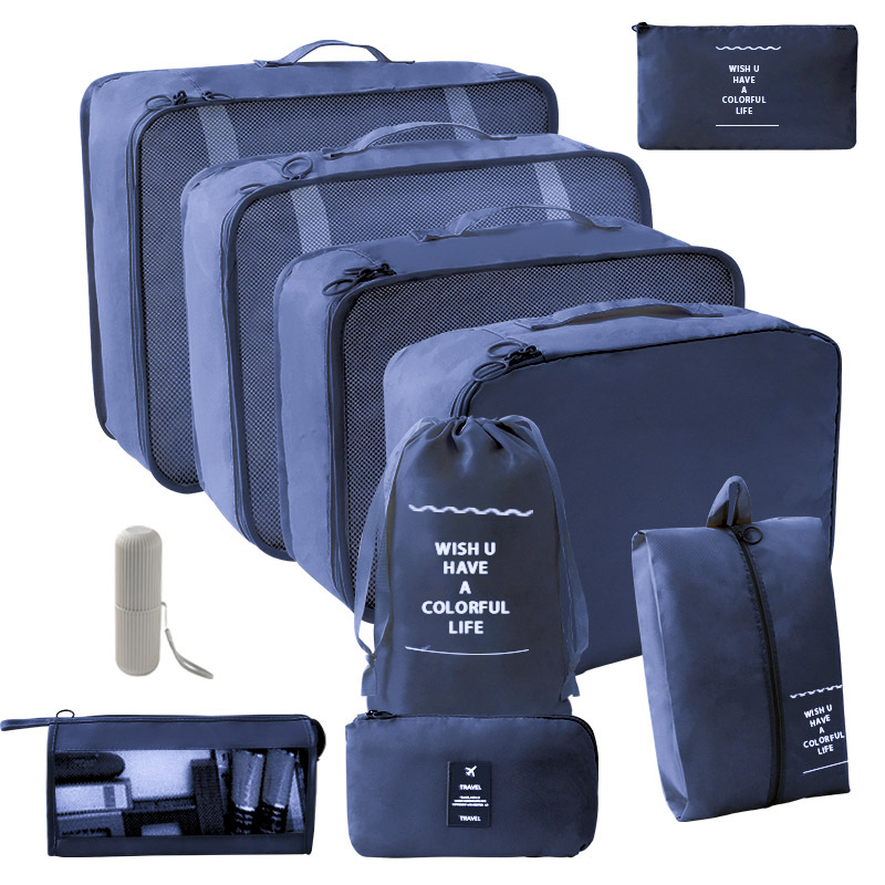 10 종 세트 [7 종 세트 + 트라이앵글 백 + 디지털 백 + 워시 컵] 네이비