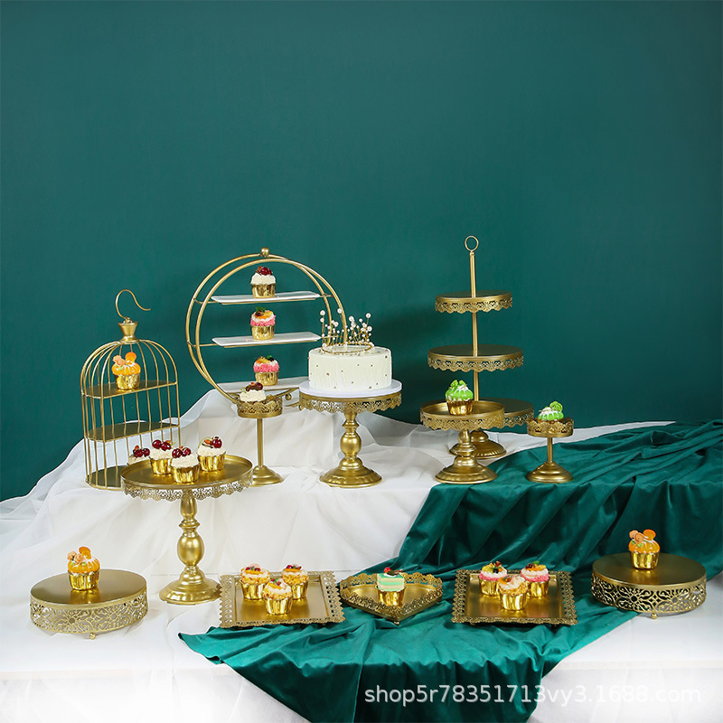 Postre de boda estante de pastel de mesa comida fría para el té de la tarde estante de refrigerio de postre europeo estante de exhibición image 27