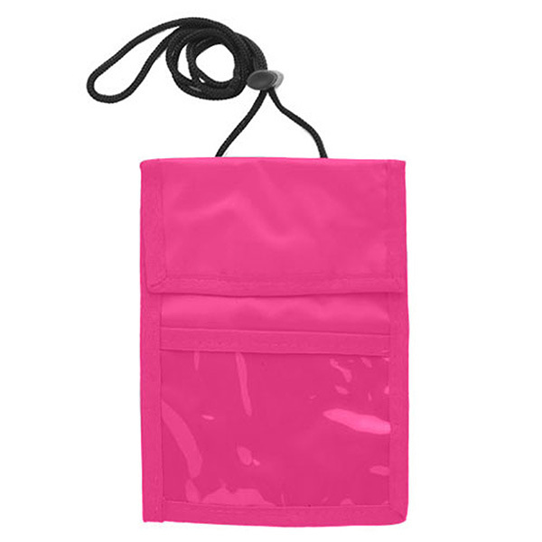 Transfronterizo en stock multi-funcional Halter ID bolsa de viaje personalizado pasaporte plegable tarjeta de almacenamiento bolsa neckwallet