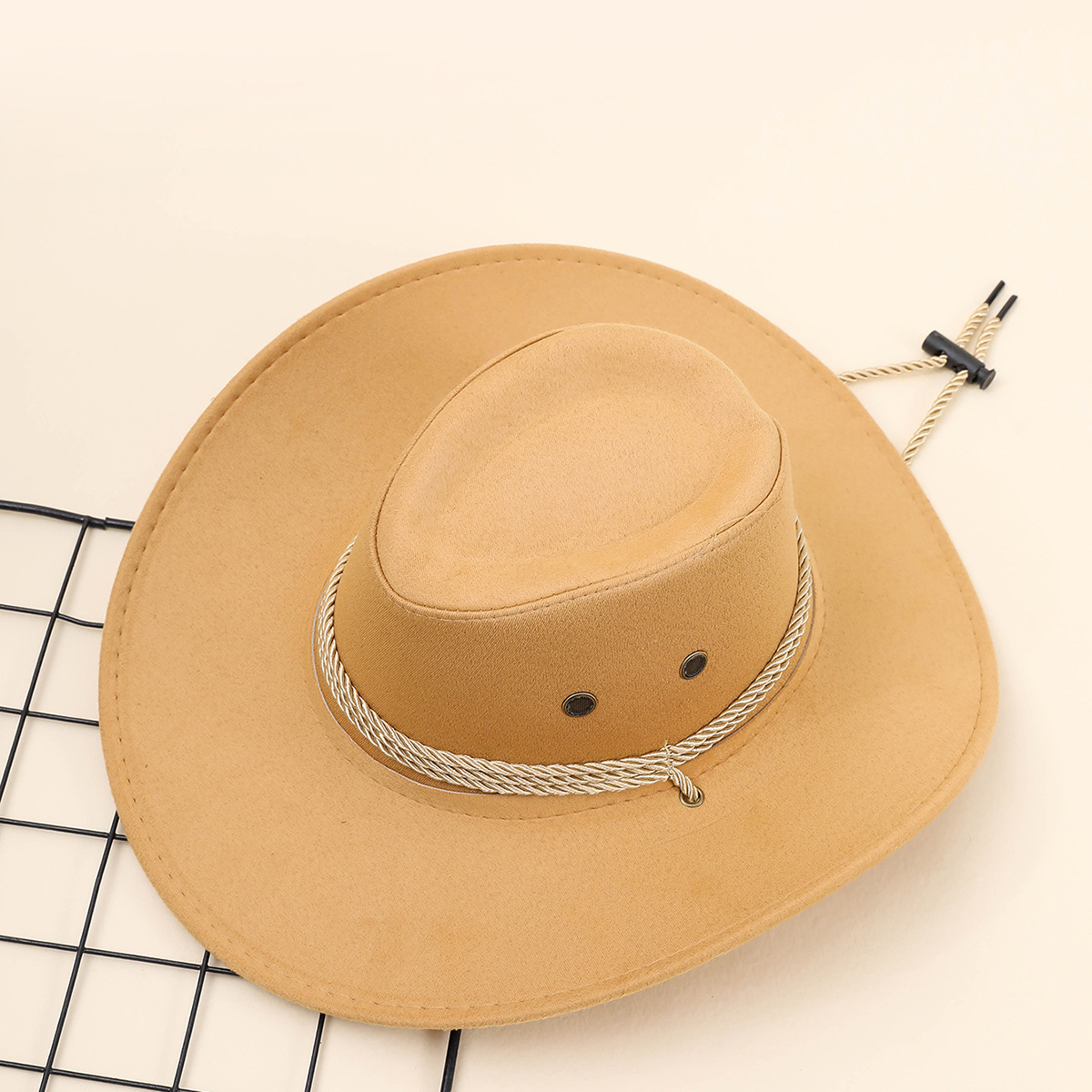 Sombrero para el sol de los hombres del verano borde grande sombrero de vaquero occidental sombrero de montar al aire libre sombrero de imitación de cuero sombrero fresco image 6
