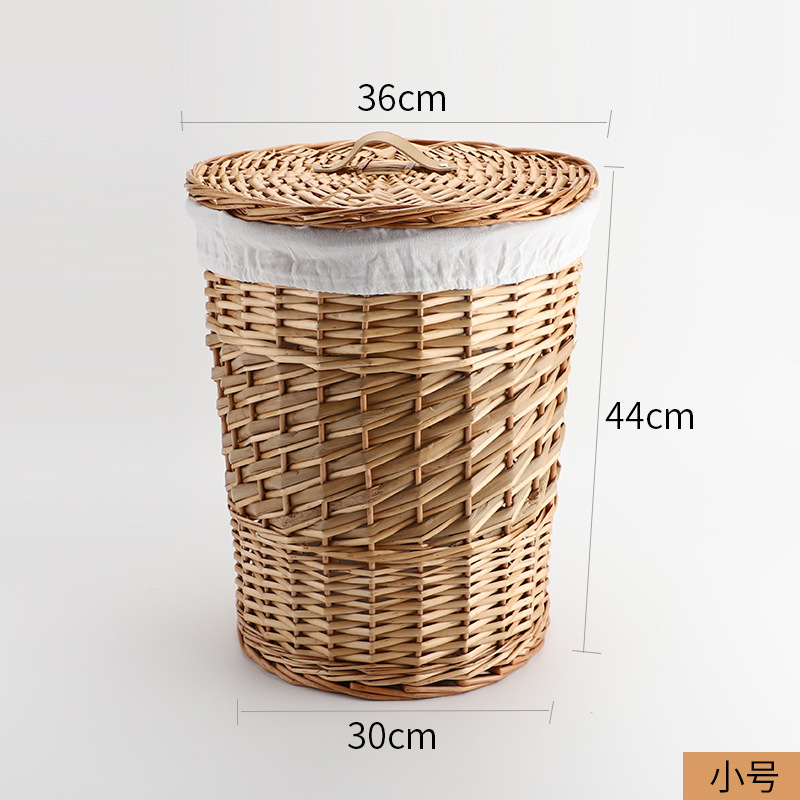 Cesta de ropa sucia de tela de caña grande cubierta de tela de tela de mano casa de alojamiento de hotel baño de cestas de ropa sucia