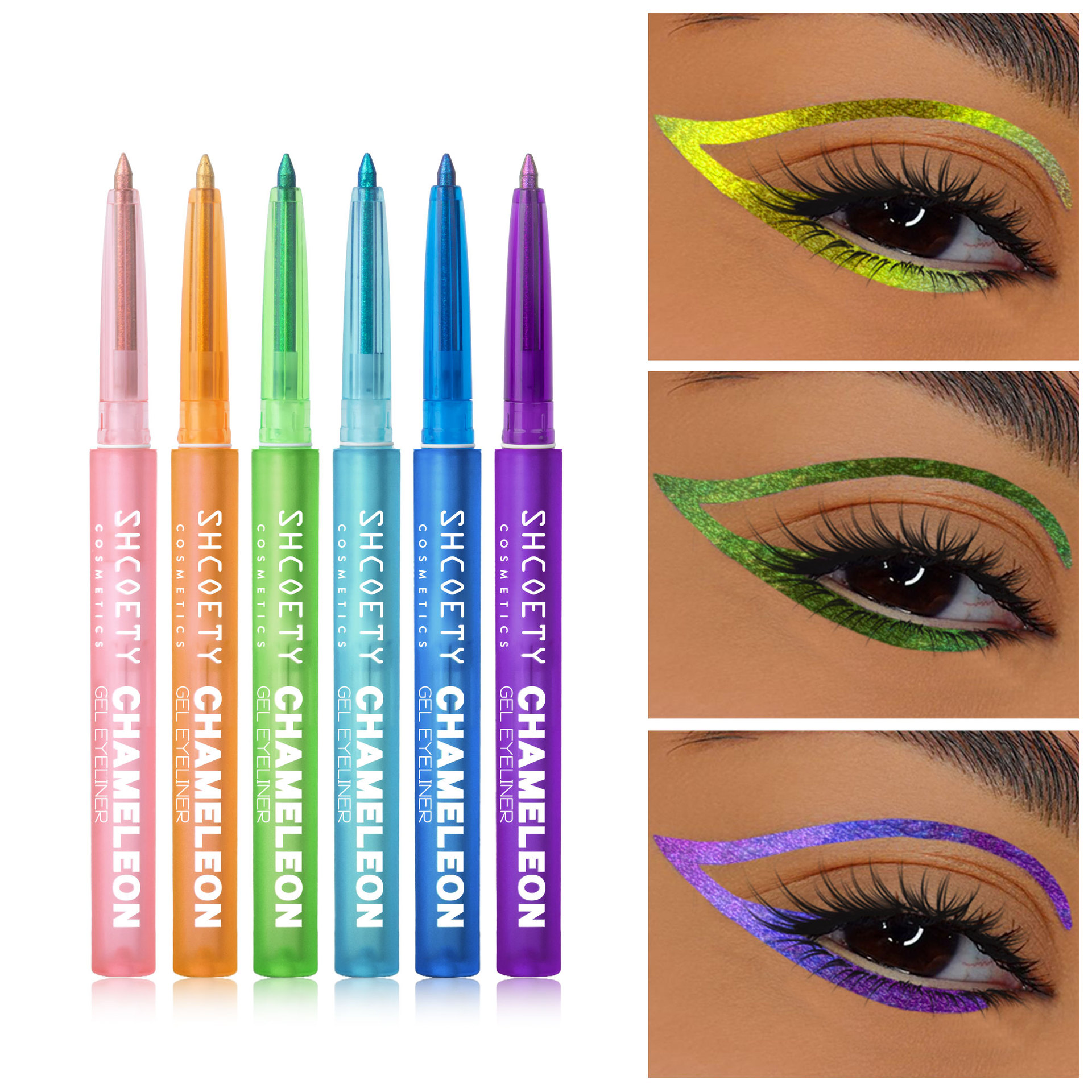 Shcoety Chameleon Eyeliner Gel Pen Pearlescent Long-Lasting Waterproof Easy-To-Apply Non-Smudge Eyeliner Pen Cross-Border