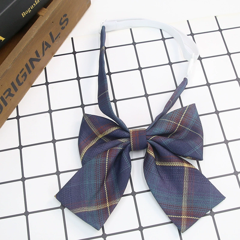 Student Uniform Bow Set — Bow Tie & Ribbon Accessory, plaid school style, adjustable strap