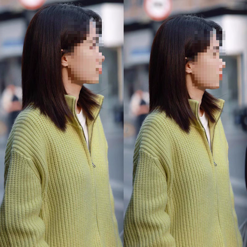 Хорошие вещи стали два Чжан Xiaofei же стиле Лин двойной ямы двойной молнии свитер ленивый половина высокий стоять воротник свитер