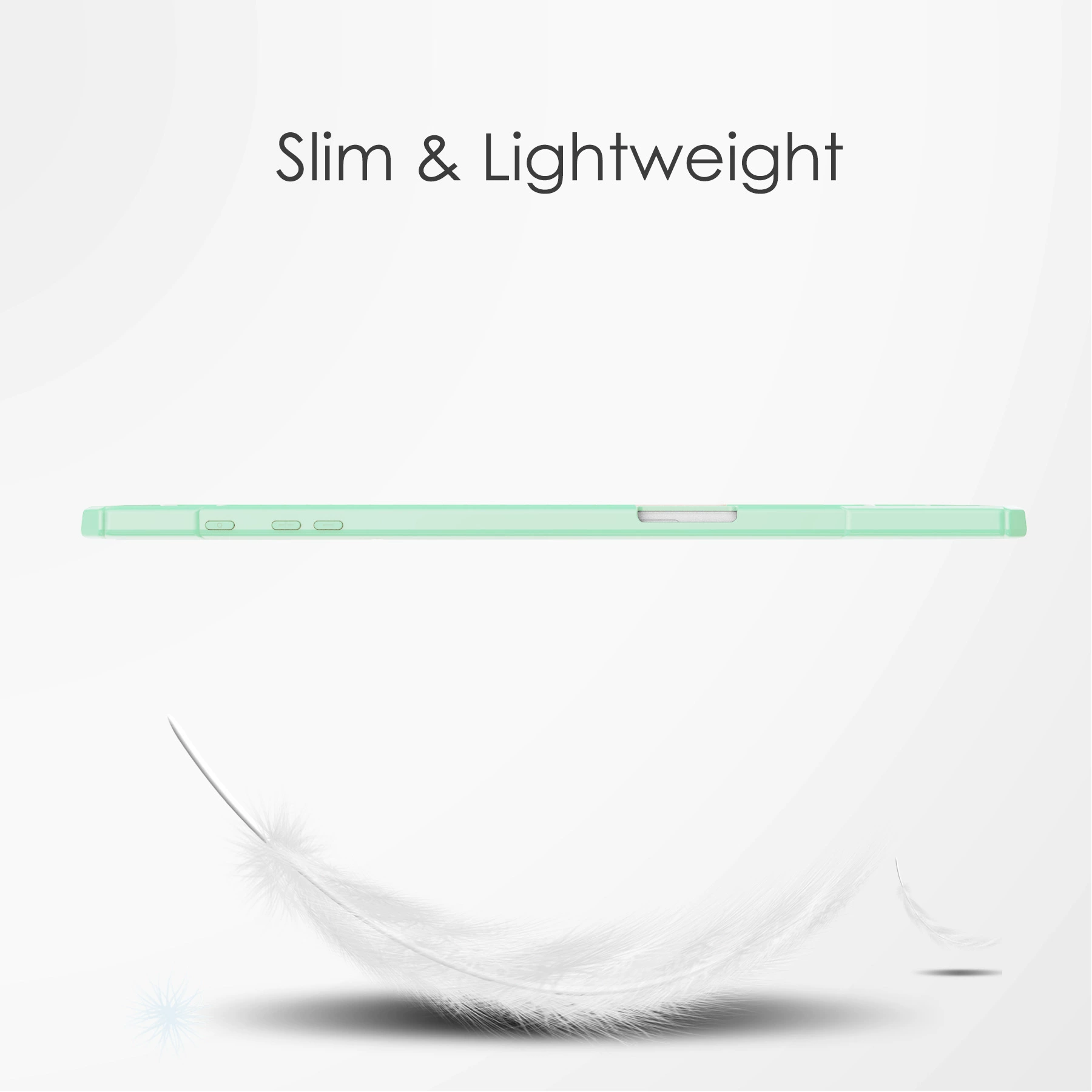 Подходит для Samsung TAB S7 FE трёхскладного чехла - S7 PLUS 2020, кожаный чехол с прозрачным слот-отделением для планшета, защитный чехол
