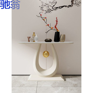 YP7 Italian Light Luxury Entrance Table Nordic Rock Board Entrance Table Entrance High-end Entrance Cabinet Corridor Living Room Wall End