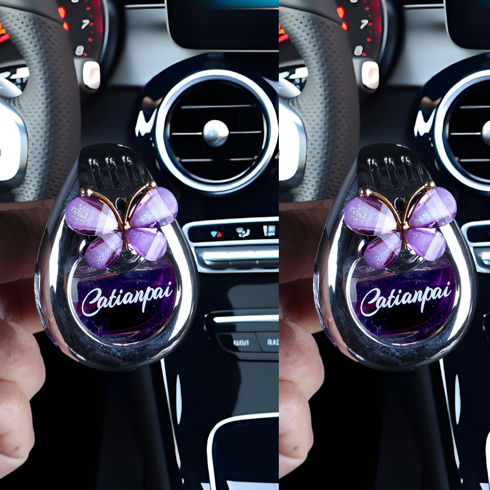 Aromaterapia para coche 2025 nuevo perfume de coche con lazo de fragancia de larga duración, adornos para coche, plástico de fragancia ligera de larga duración