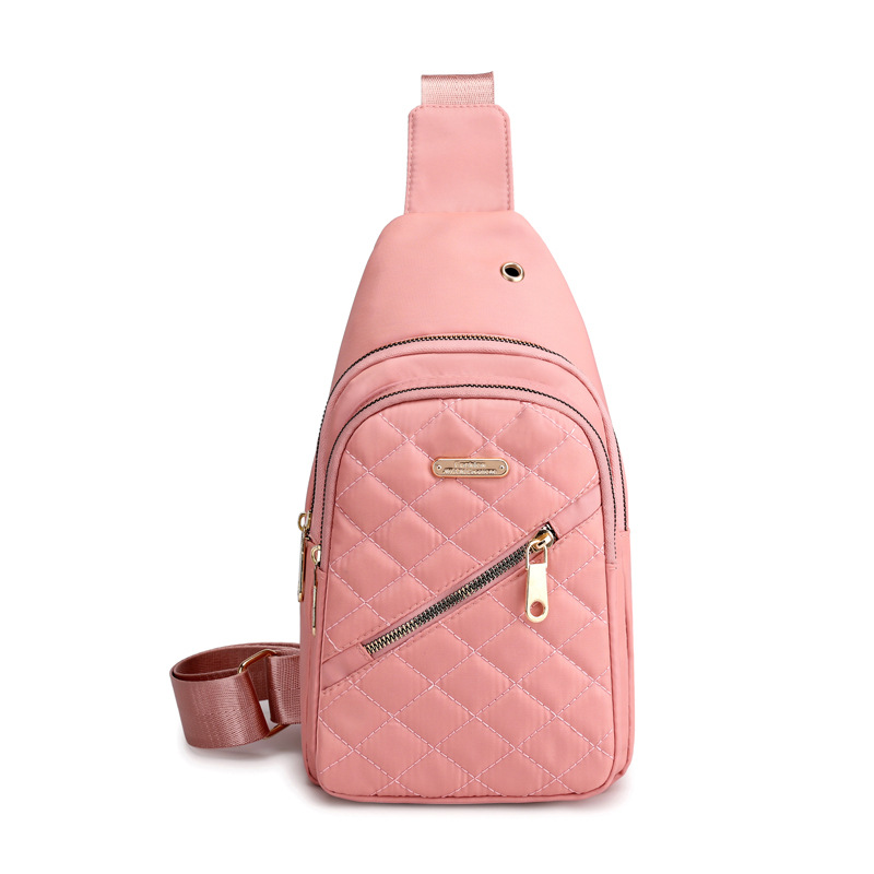 Bolso de las mujeres a principios de otoño estilo coreano súper caliente neto diamante rojo bordado hilo bolsa de pecho bolsa de cintura bolsa de mensajero de hombro multifuncional