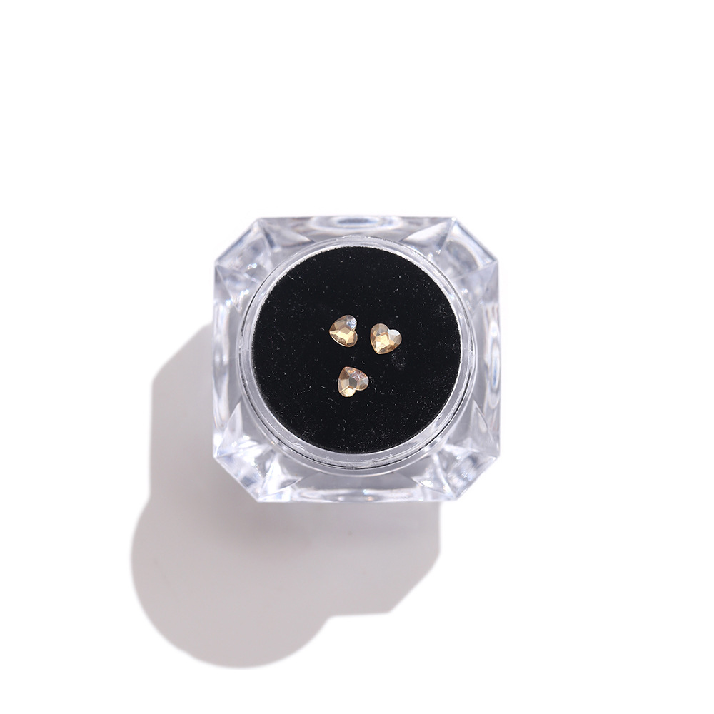 3-piece Set Of Champagne Flat-bottomed Irregular Tooth Gems_voghion.com