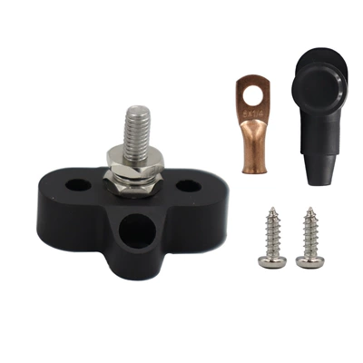 Car RV yacht battery Power supply, ignition system accessories - black-single-stud-m6