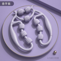 跨境美腿神器环形夹腿小腿按摩滚轴狼牙棒泡沫轴肌肉拉伸放松按摩