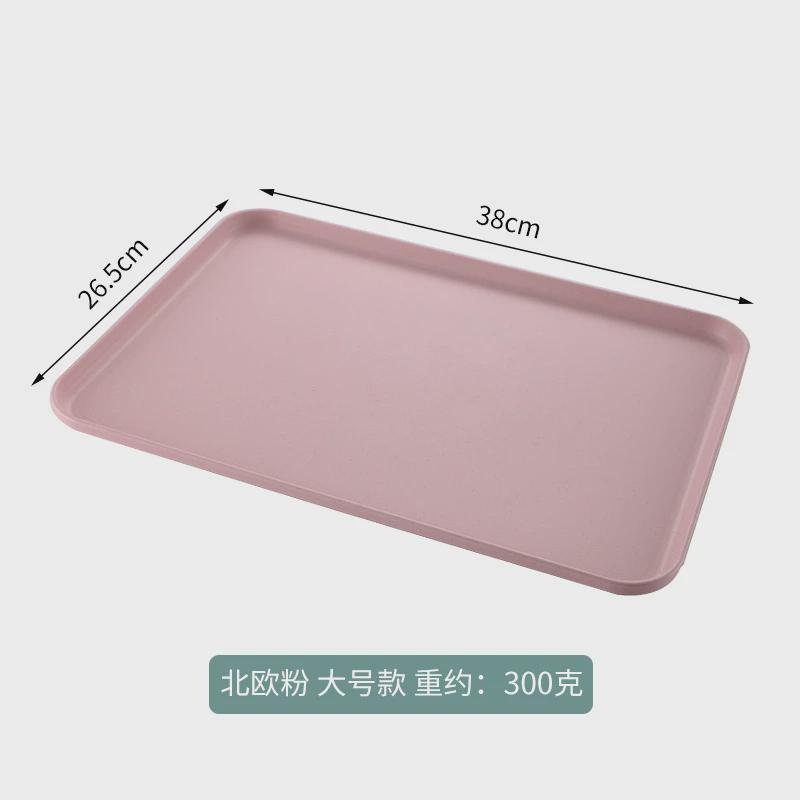 2 Size Plastic Fruit Dessert Tray Desktop Food Storage Plate