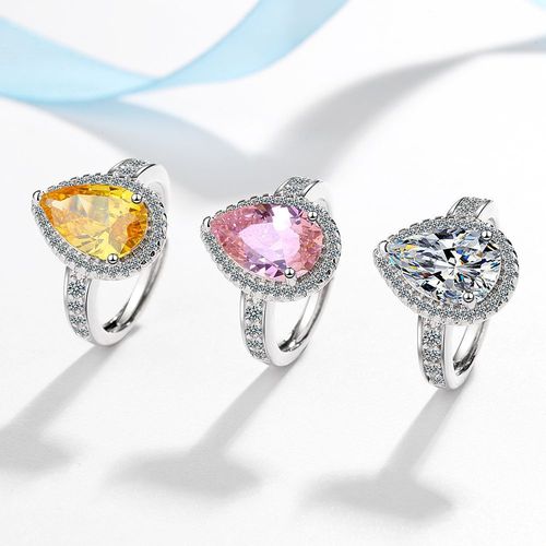 S925 Silver Open Mouth Ring for Women, Unique Design, Simple Style, Diamond Cuff Ring