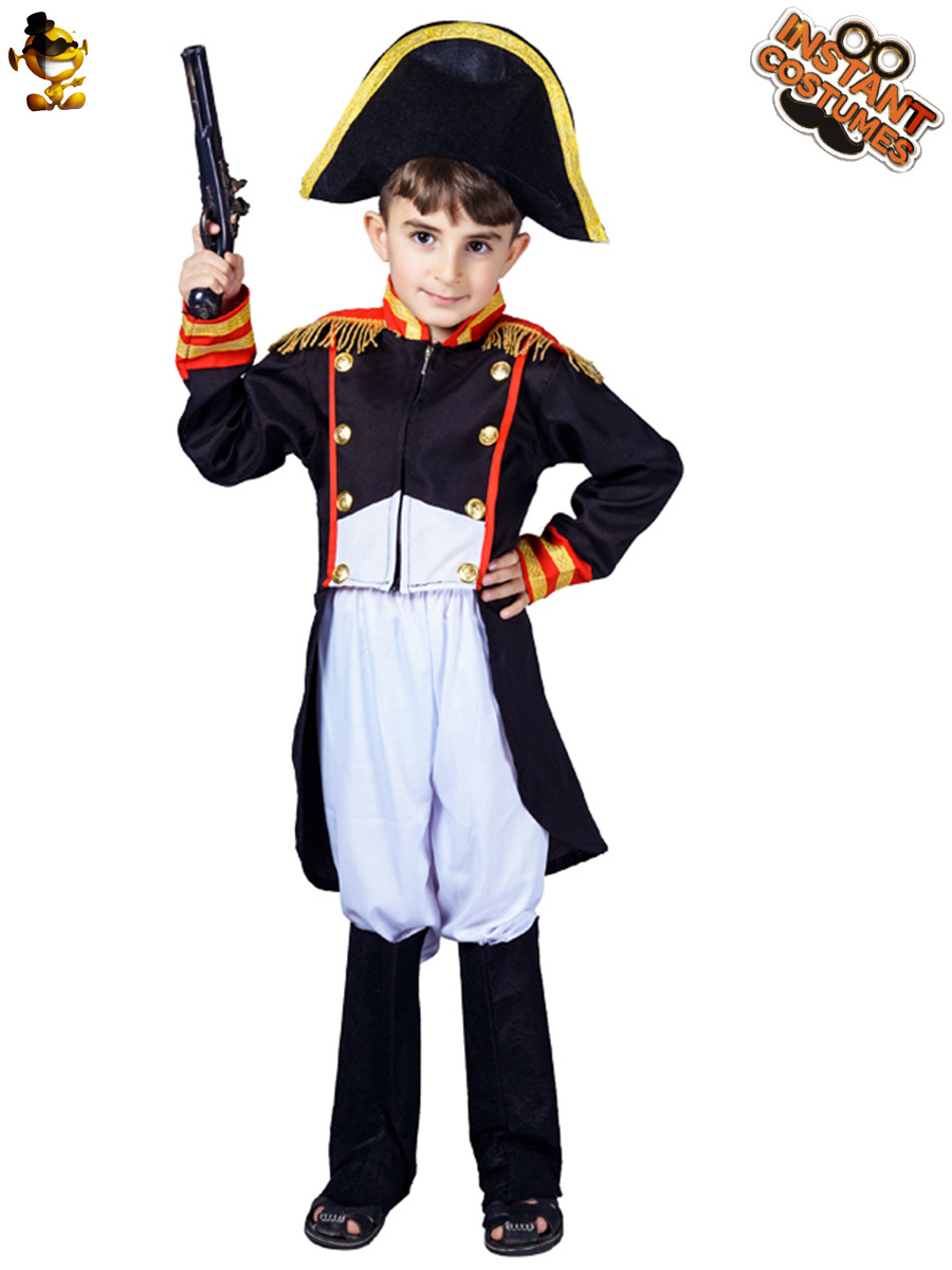 Cruzar la frontera de Halloween de los niños de los hombres de Napoleón ropa de rendimiento de la etapa del día de los niños traje de esmoquin general de los niños