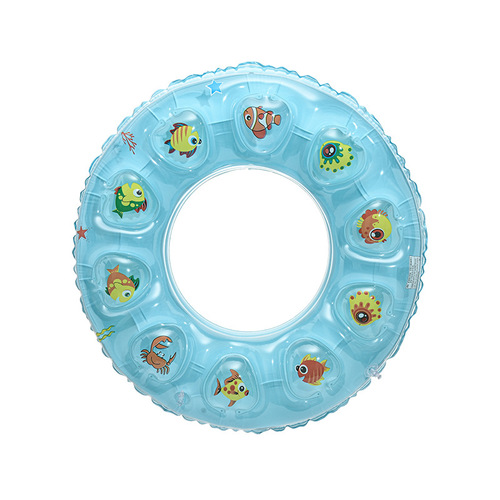Children's swimming ring inflatable fluorescent solid crystal swimming ring, thick double airbag swimming ring, wholesale 60-90 pieces