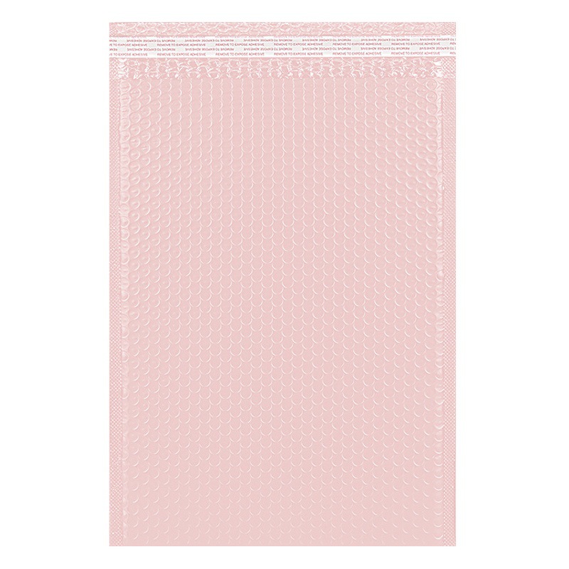 Bolsa de sobre de burbuja de película coextruida rosa al por mayor a prueba de golpes bolsa de burbuja de embalaje de tarjeta pequeña expreso material autoadhesivo engrosado