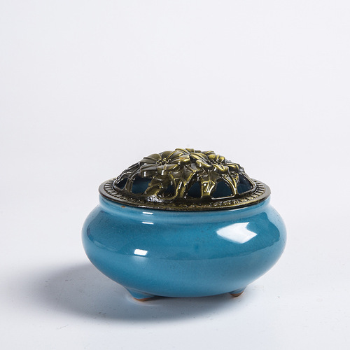 Ceramic incense burner household Yiwu wholesale incense kiln Biange kiln incense burner temple incense disc tower incense small disc incense burner