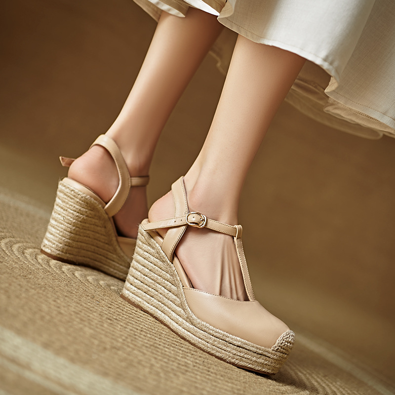 Sandal cao gót nữ mũi nhọn quai chữ T đế xuồng gót 9 cm — màu trắng, màu mơ
