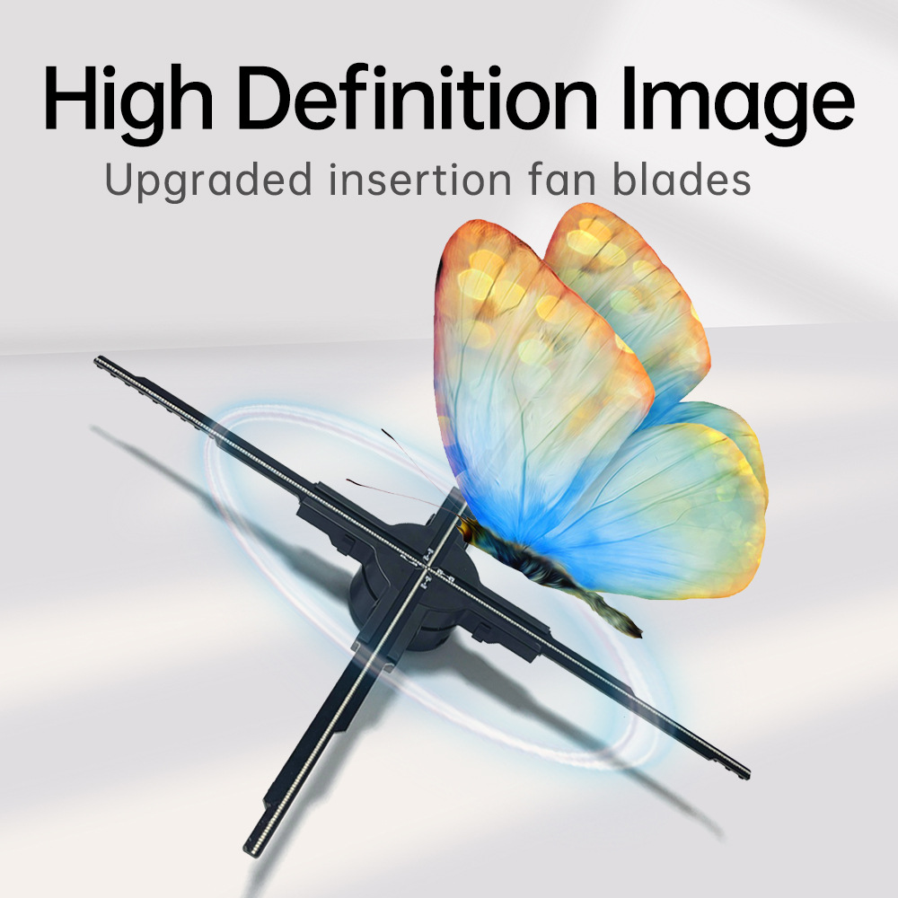 60cm裸眼3d全息风扇 led悬浮高清显示空中成像投影仪 立体广告机