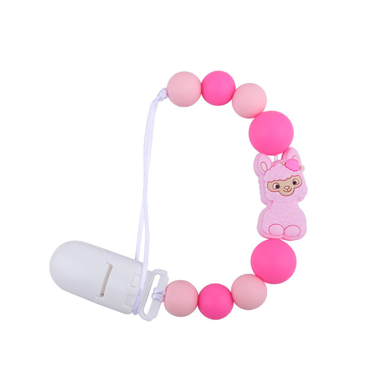 Nueva silicona mordedor palo pezón cuerda materna e infantil suministros Bebé chupete silicona oveja pezón cadena anti-caída