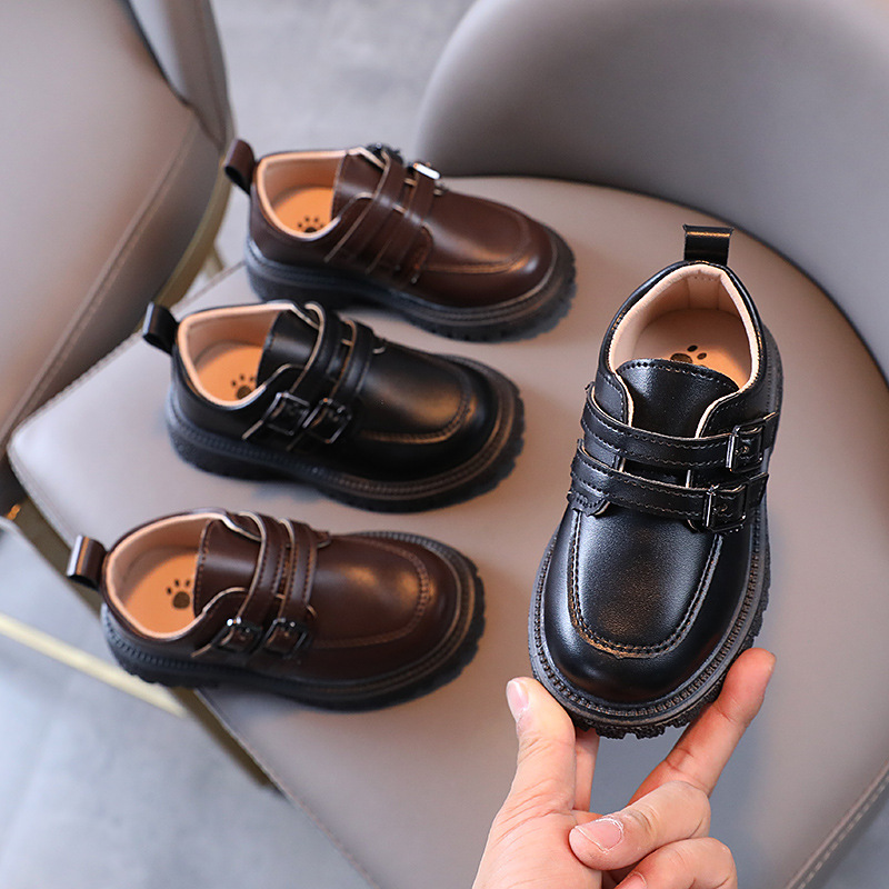 Spring and Autumn 2023 New Children's Shoes Children's Small Leather Shoes Boys and Girls Shoes Korean Style Baby Toddler Shoes Casual Shoes