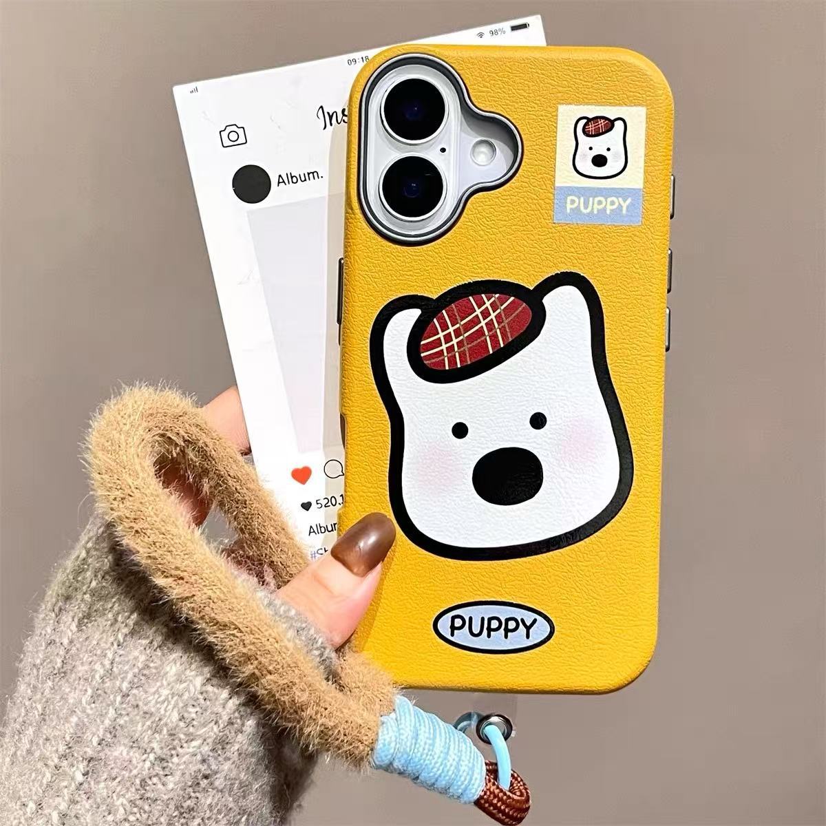 Ins dibujos animados japoneses y coreanos West Highland para Apple 15/16 nueva funda para teléfono móvil 14promax chica 15/16pro