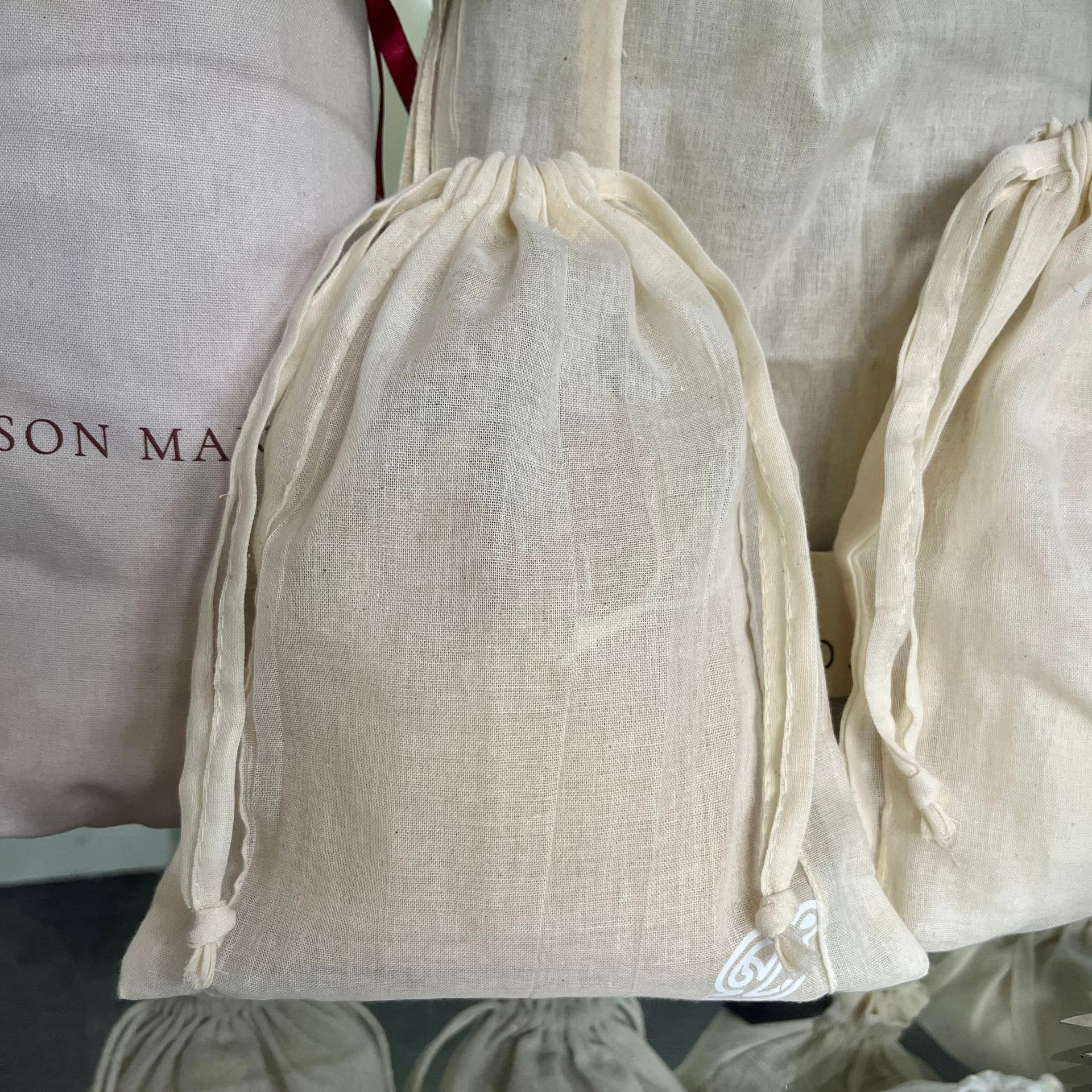 Aesop同款棉布束口袋沐浴露香水精油纯棉棉布包装袋陈皮香薰香片