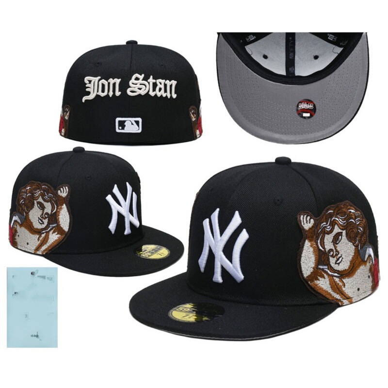 Foreign trade wholesale new baseball league cap NY Yankees LA non-adjustable casual cap angel embroidery size cap