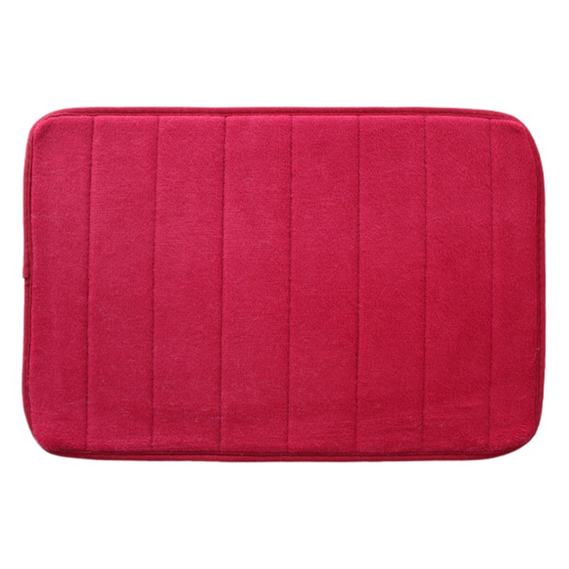 Alfombra de piso de lana de coral para el hogar alfombra de baño engrosada alfombra de puerta absorbente color sólido dormitorio sala de estar alfombra de puerta antideslizante alfombra de piso