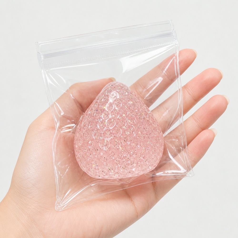 Big strawberry-transparent pink