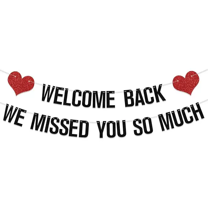 Welcome Back We Missed You So Much 横幅,欢迎回家家庭派对装饰