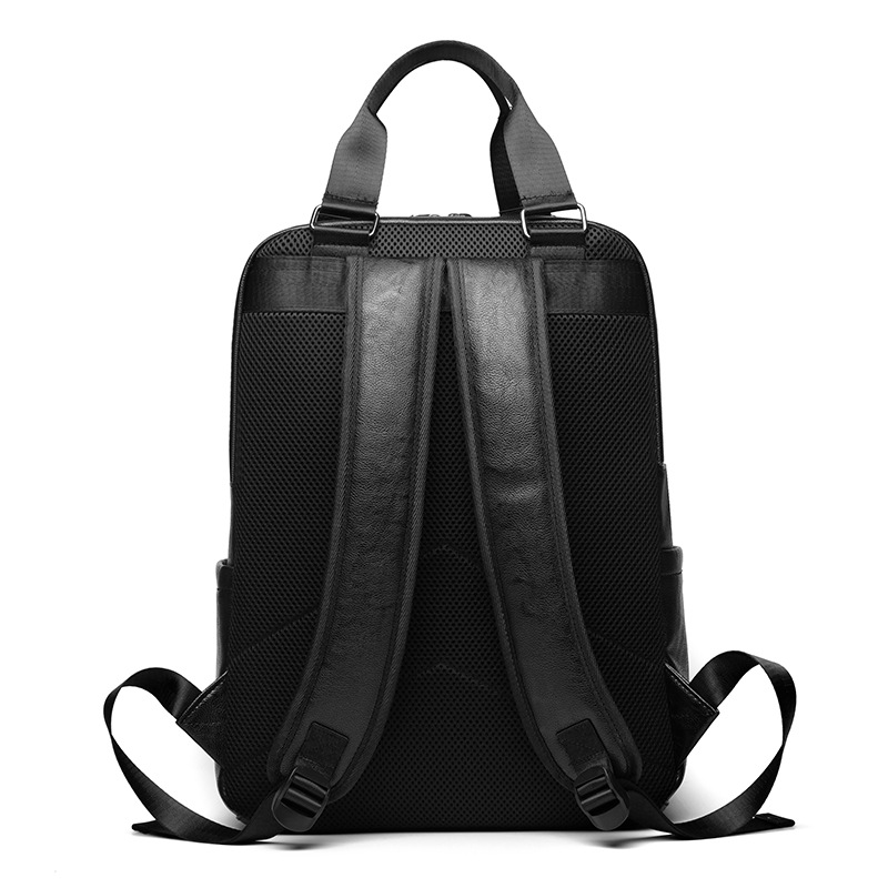 Nueva mochila de PU, mochila de hombre de moda, bolso de hombre de negocios de cercanías, bolso de computadora de gran capacidad, mochila transfronteriza