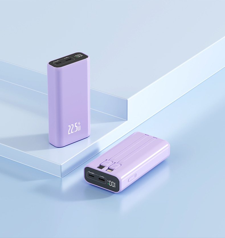 Superblitzschnelles Schnellladepaket 2-Zellen 21700 mobile Powerbank-Set, kabelgebundenes Powerbank-Gehäuseset Batteriebox mit PD.