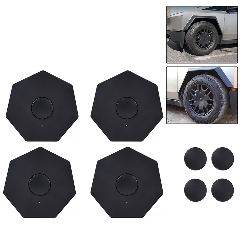 Adecuado para Cybertruck Tesla Cyber Pickup Cubierta del centro de la rueda del coche Cubierta del cubo del rueda resistente al desgaste Accesorios modificados