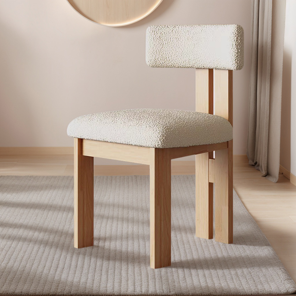 Silla de comedor medieval diseñador de casera de madera maciza silla de ocio francesa estilo nórdico retro silla de comedor simple