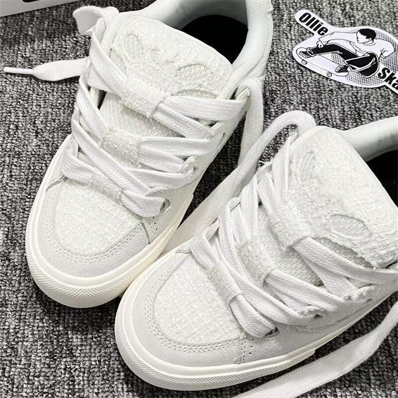 Niche Women's Sneakers 2025 Autumn New Versatile Trendy Ins-Style Shoes Thick-Soled Height-Increasing Couple's Loafers Niche Women's Sneakers 2025 Autumn New Versatile Trendy Ins-Style Shoes Thick-Soled Height-Increasing Couple's Loafers