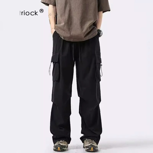 Stylish American Functional Paratrooper Work Trousers for Men - Autumn/Winter New Arrival Outdoor Sports Climbing Down Jacket Trousers Casual Long Pants