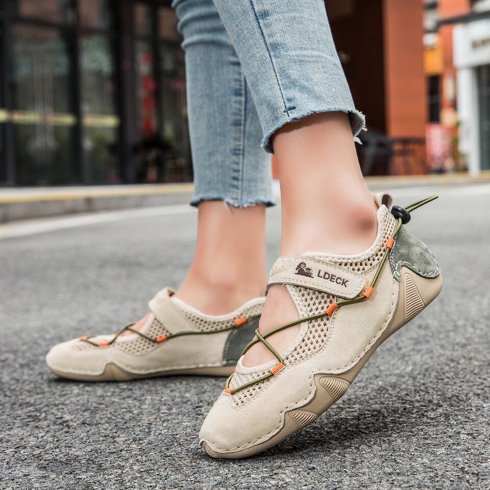 Giày thể thao unisex cỡ lớn, giày sneaker lưới thoáng khí mùa hè, đế bằng — 5816 Xanh cát, 5816 màu cát