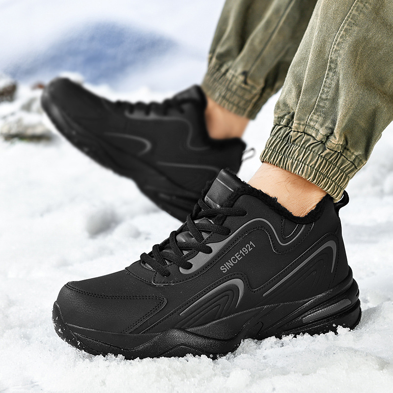 Couple Leather Sports Shoes for Men and Women Plus Velvet Running Shoes Foreign Trade Cross-Border Casual Travel Shoes Cotton Shoes Wholesale in Stock Couple Leather Sports Shoes for Men and Women Plus Velvet Running Shoes Foreign Trade Cross-Border Casual Travel Shoes Cotton Shoes Wholesale in Stock
