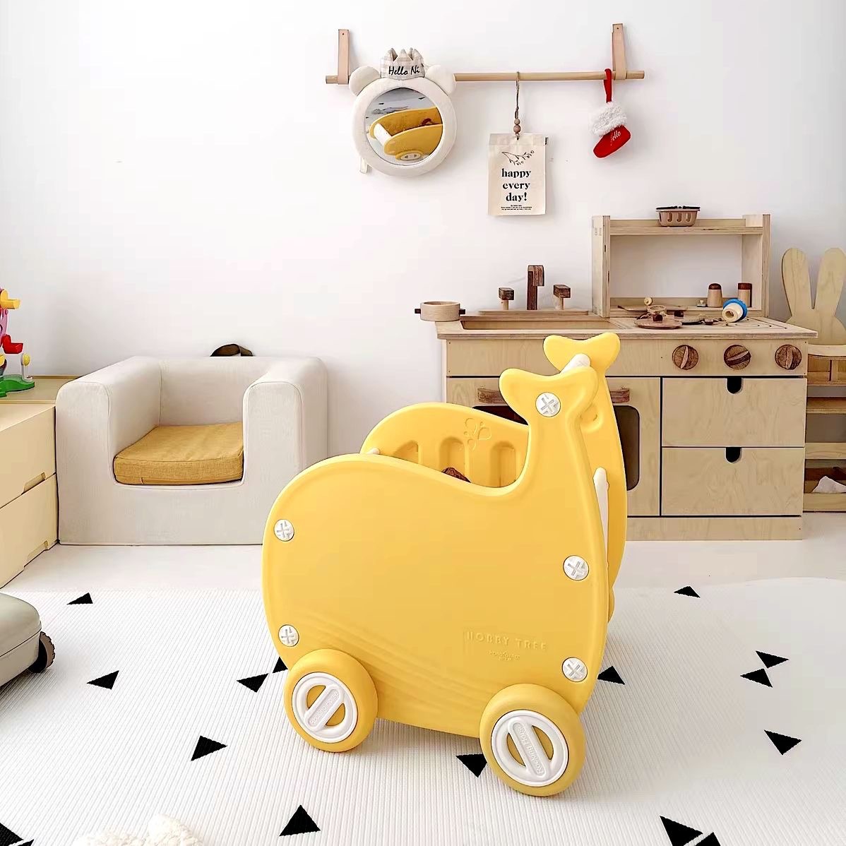 Carrito de compras para niños Habishu, caja de almacenamiento de aperitivos, armario de almacenamiento, carrito de juguetes para bebés, almacenamiento y organización, carrito doméstico