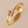 Gold beads with diamonds